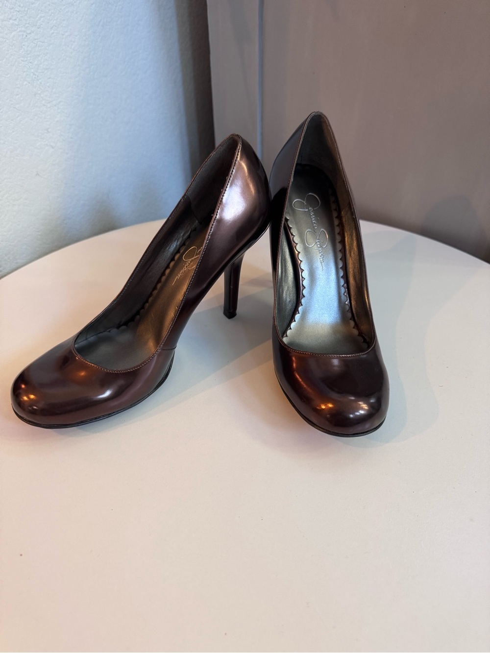 Jessica Simpson Metallic Brown High Heel Pumps
